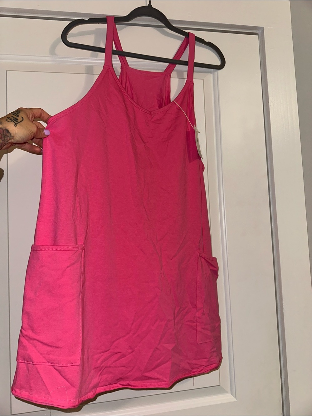 NWT Fashion Pink Strappy Romper w/ Pockets Size XL